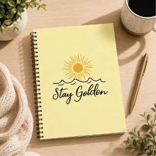 Stay Golden Spiral Photo Notebook