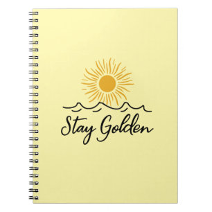 Stay Golden Spiral Photo Notebook