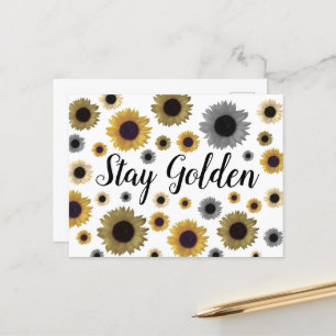 Stay Golden, Sunflower Postcard
