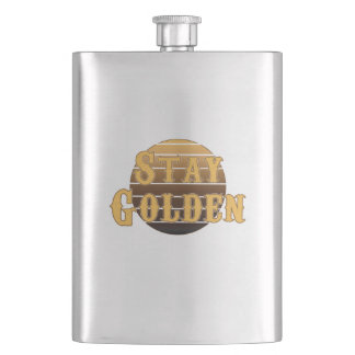 Stay golden vintage flask
