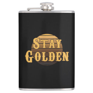 Stay golden vintage flask