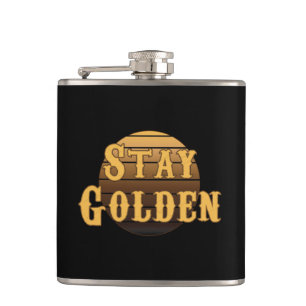 Stay golden vintage hip flask