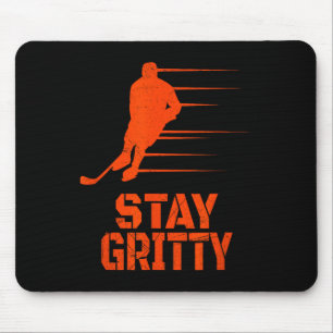 Stay Gritty Funny Ice Hockey Philly Gift Vintage Mouse Pad