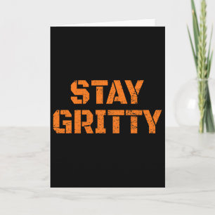 Stay Gritty Funny Ice Hockey Philly Vintage Card