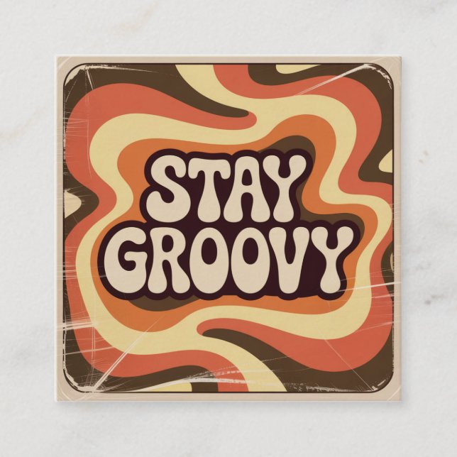 Stay Groovy Calling Card (Front)