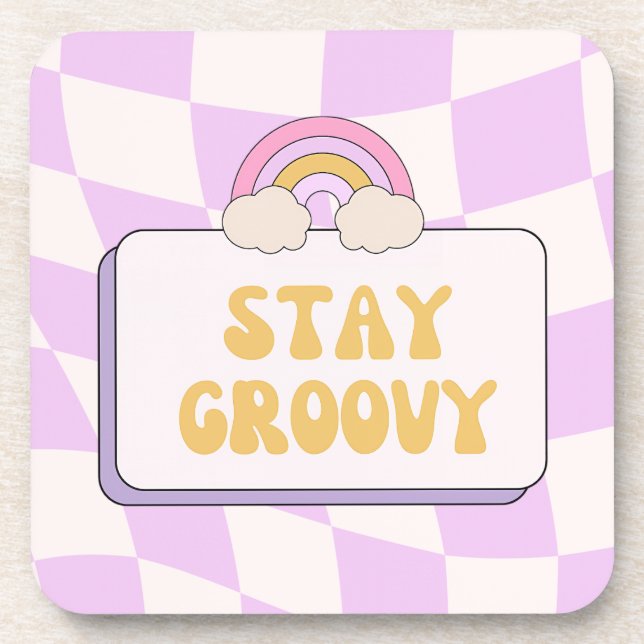 Stay Groovy Coaster (Front)