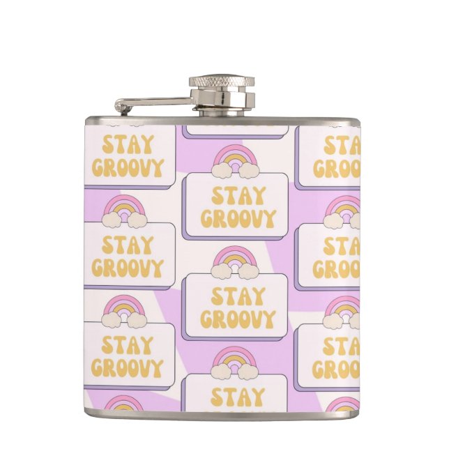 Stay Groovy Hip Flask (Front)