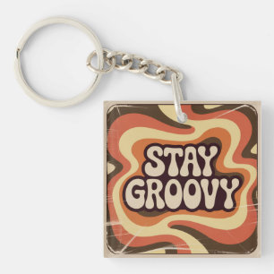 Stay Groovy Key Ring