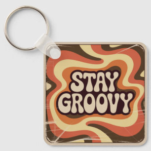 Stay Groovy Key Ring