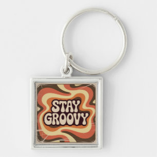 Stay Groovy Key Ring