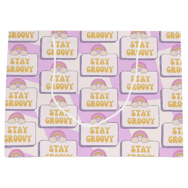 Stay Groovy Large Gift Bag (Front)