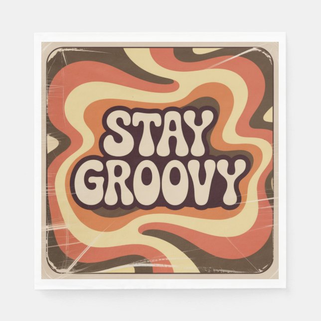 Stay Groovy Napkin (Front)