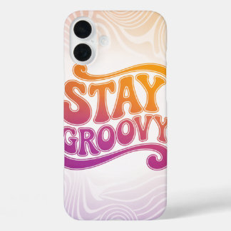 Stay Groovy Pink Purple Retro Phone Case