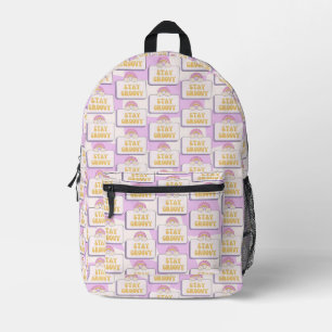 Stay Groovy Printed Backpack