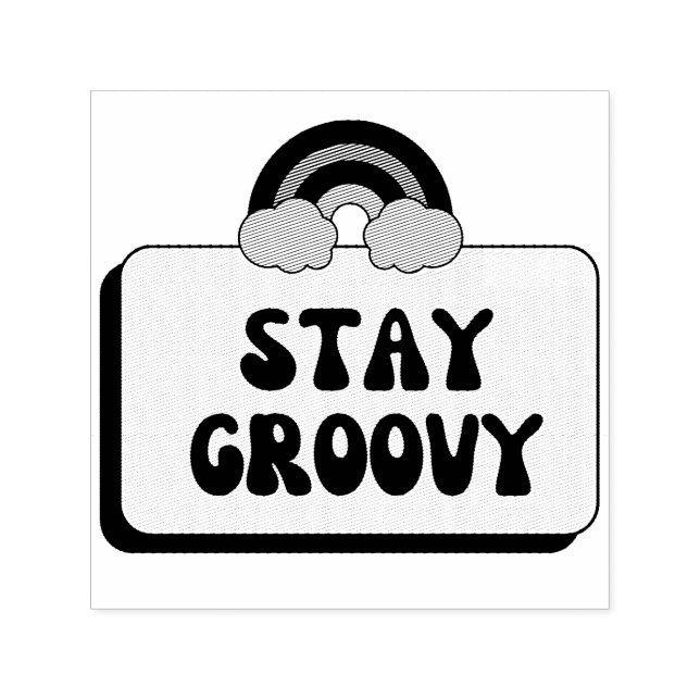 Stay Groovy Self-inking Stamp (Design)