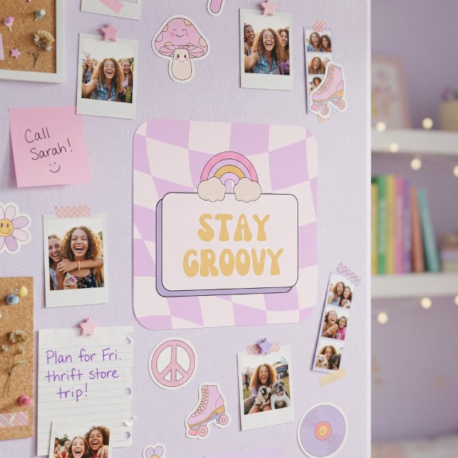 Stay Groovy Square Sticker (Creator Uploaded)