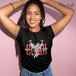 Stay Happy Be in Love Cupid Valentine Vintage T-Shirt