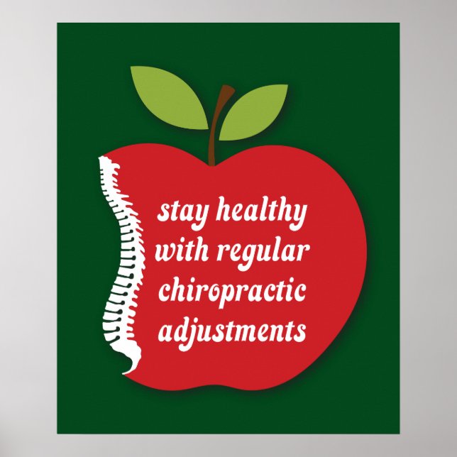 Stay Healthy (Apple) Chiropractic Poster 20" x 24" (Front)