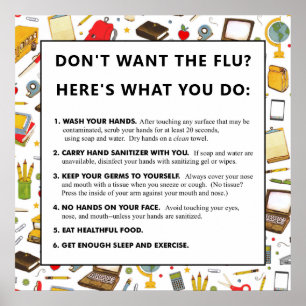 Stay Healthy Flu Season Poster