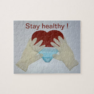 Stay healthy with mask jigsaw puzzle