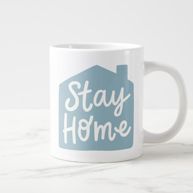 Stay Home Large Coffee Mug (Right)