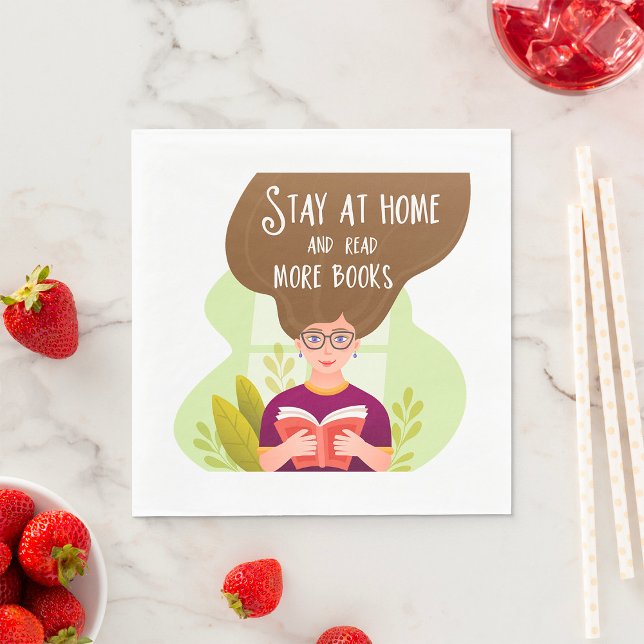 Stay Home Read More Books Book Lover Napkin (Creator Uploaded)