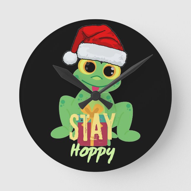 Stay Hoppy Round Clock (Front)