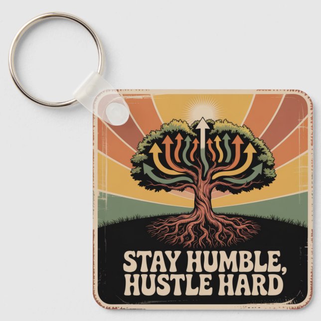 Stay Humble, Hustle Hard Key Ring (Front)