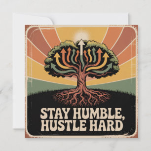 Stay Humble, Hustle Hard Thank You Card