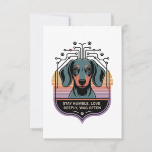 Stay Humble, Love Deeply, Wag Often Thank You Card