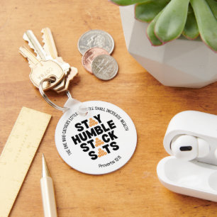 STAY HUMBLE STACK SATS Crypto Key Ring