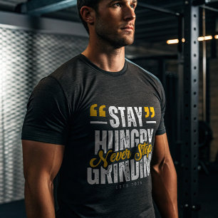 Stay Hungry Never Stop Grinding   Savage Alpha  Tri-Blend Shirt