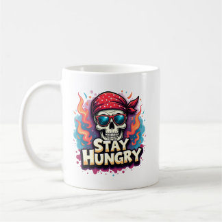 Stay Hungry Skull Bandanna Hustler Graphic Tee Coffee Mug