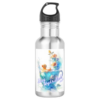 Stay Hydrated Rubber Duck Steel Water Bottle