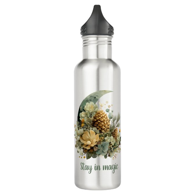 Stay in Magic Winter Moon Design 710 Ml Water Bottle (Left)