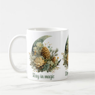 Stay in Magic Winter Moon Design Coffee Mug