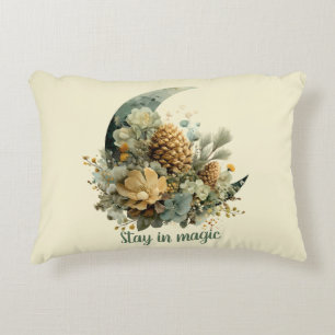 Stay in Magic Winter Moon Design Decorative Cushion
