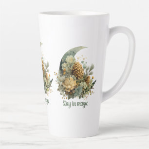 Stay in Magic Winter Moon Design Latte Mug