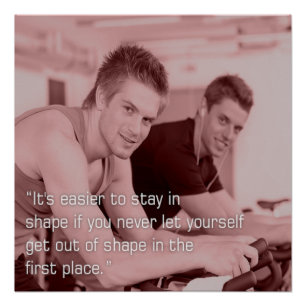 Stay in Shape Motivational Fitness Poster