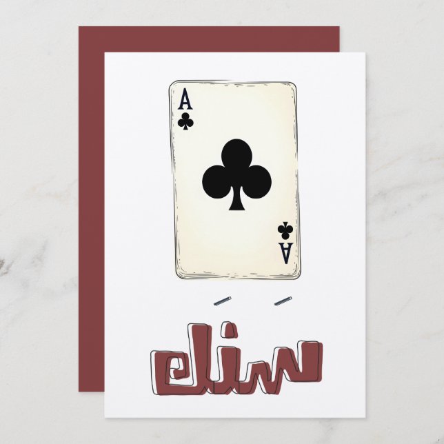 Stay in the Club! سنك كوتشينة شدة Invitation (Front/Back)