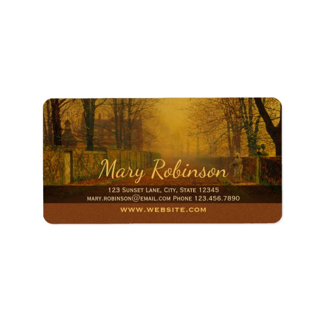 Stay in touch CC0537 Evening glow Address Label (Front)