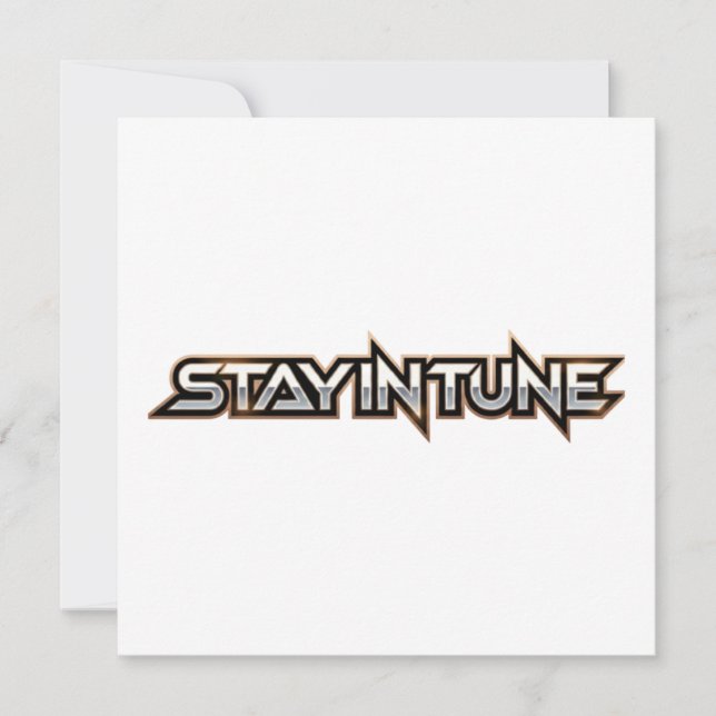 Stay in Tune - text Invitation (Front)