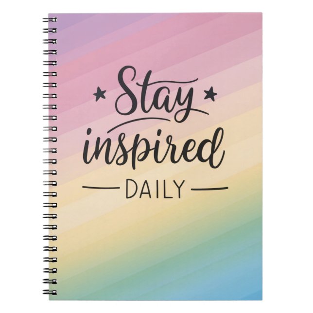 Stay Inspired Daily Journal – Gradient Design (Front)