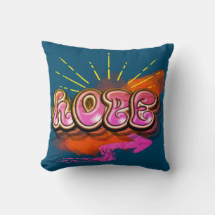 Stay Inspired Graffiti HOPE Graphic Cushion