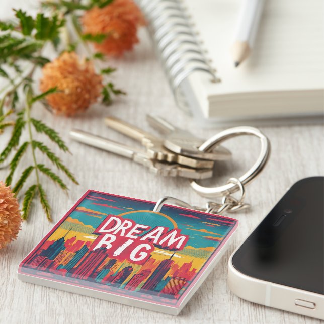 Stay Inspired – Motivational & Uplifting Designs Key Ring (Front Right)