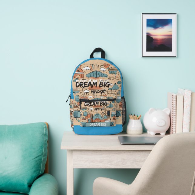 Stay Inspired – Motivational & Uplifting Designs Printed Backpack (Insitu)