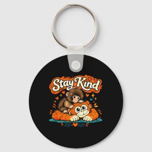 Stay Kind Baby Monkey Punch Key Ring