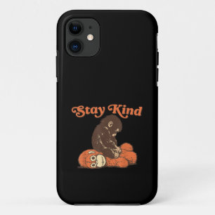 Stay Kind Baby Monkey Punch Plush CuteFunny animal iPhone 11 Case