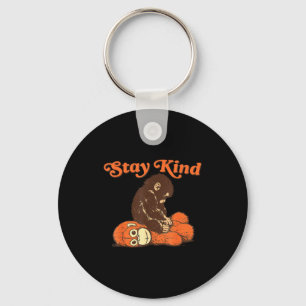 Stay kind baby monkey punch plush men women kids  key ring