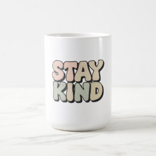 Stay Kind - Retro 70s Groovy Typography Aesthetic  Coffee Mug